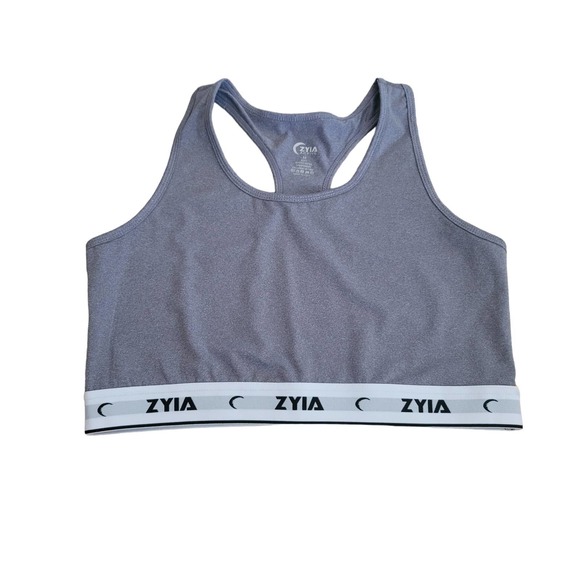 Zyia Active Women's Gray/White Light Support Bra M - Picture 1 of 3